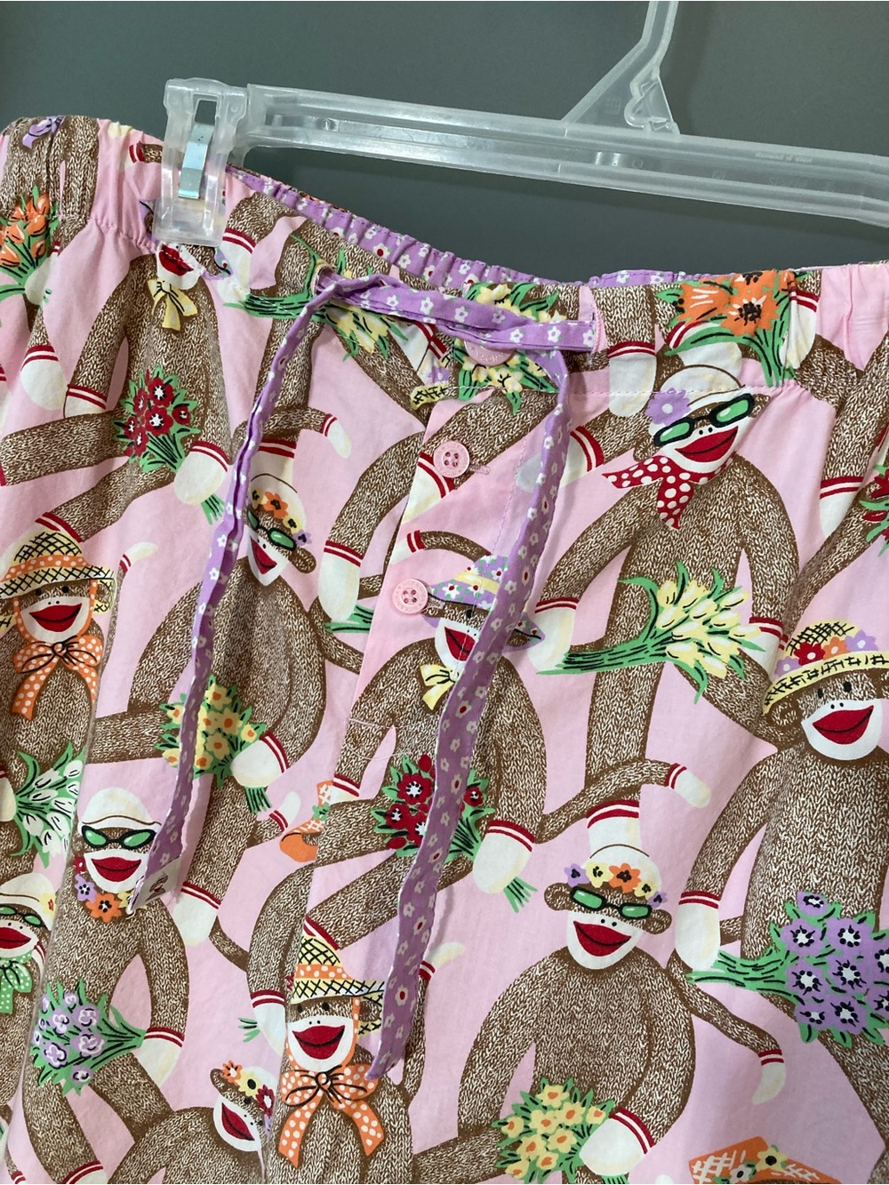 Nick And Nora Sock Monkeys Pajama Pants - Cotton - EUC! - XL - Picture 3 of 14